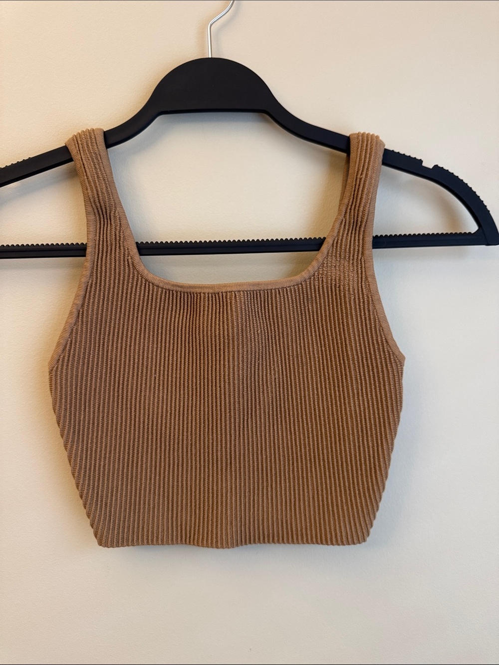 Babaton Sculpt Ribbed Square Neck Tank Crop Top Size 2XS